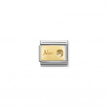 Classic Yellow Gold November Citrine Charm