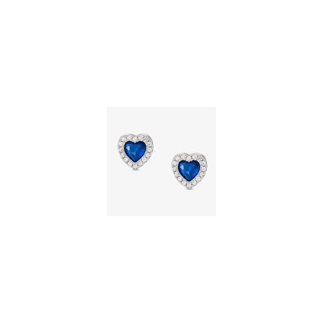 NOMINATION ITALY All My Love Silver and Blue CZ Heart Earrings