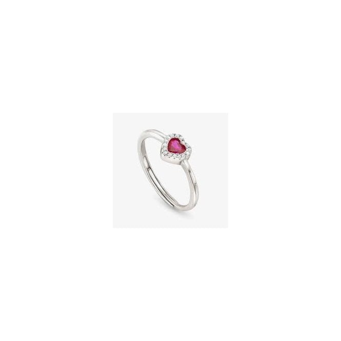 NOMINATION ITALY All My Love Silver and Red CZ Heart Ring