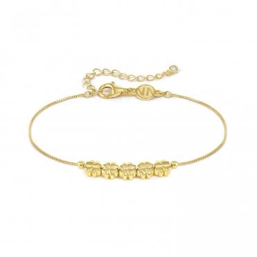 Armonica Gold PVD Four Leaf Clover Bracelet