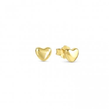 Armonica Gold PVD Heart Stud Earrings