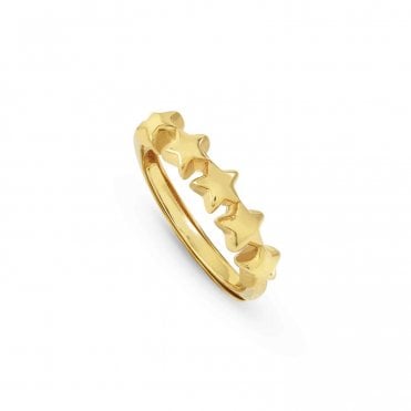 Armonica Gold PVD Stars Ring