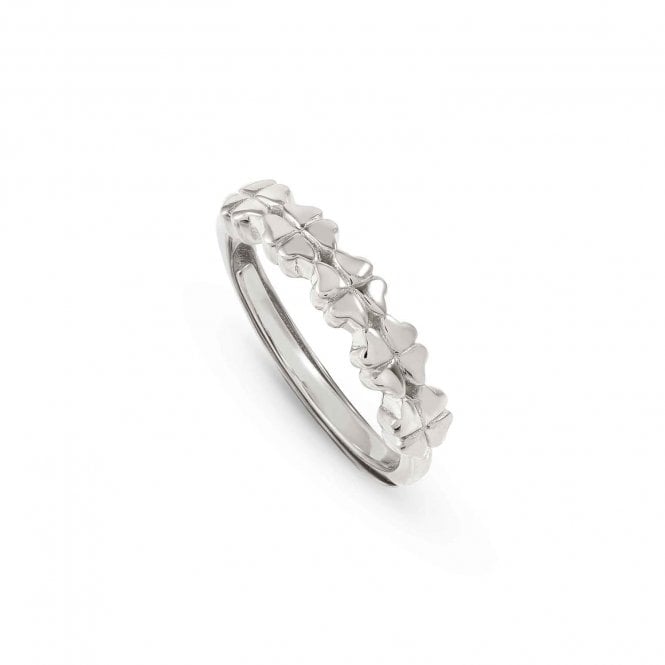 NOMINATION ITALY Armonica Silver Four Leaf Clovers Ring