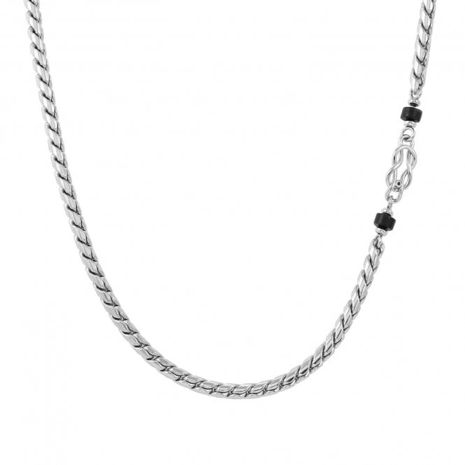 NOMINATION ITALY Atlante Stainless Steel and Black Agate Necklace
