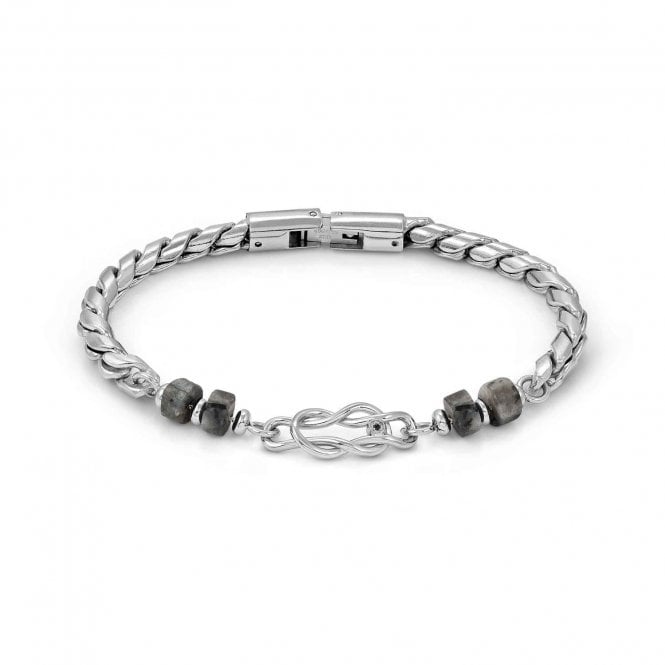 NOMINATION ITALY Atlante Stainless Steel and Grey Jasper Bracelet