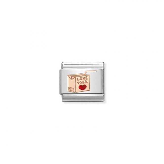 NOMINATION ITALY Classic Bonded Rose Gold Brick Love Charm