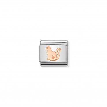 Classic Bonded Rose Gold Cat Charm