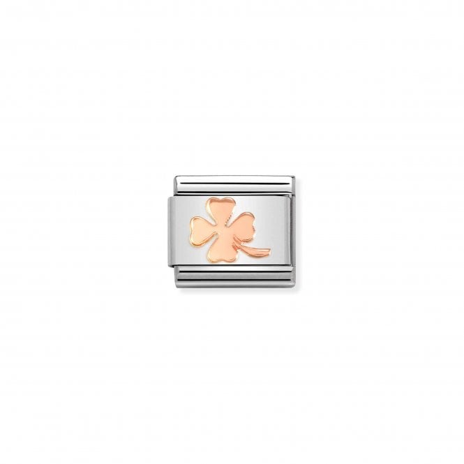 NOMINATION ITALY Classic Bonded Rose Gold Four-leaf Clover Charm