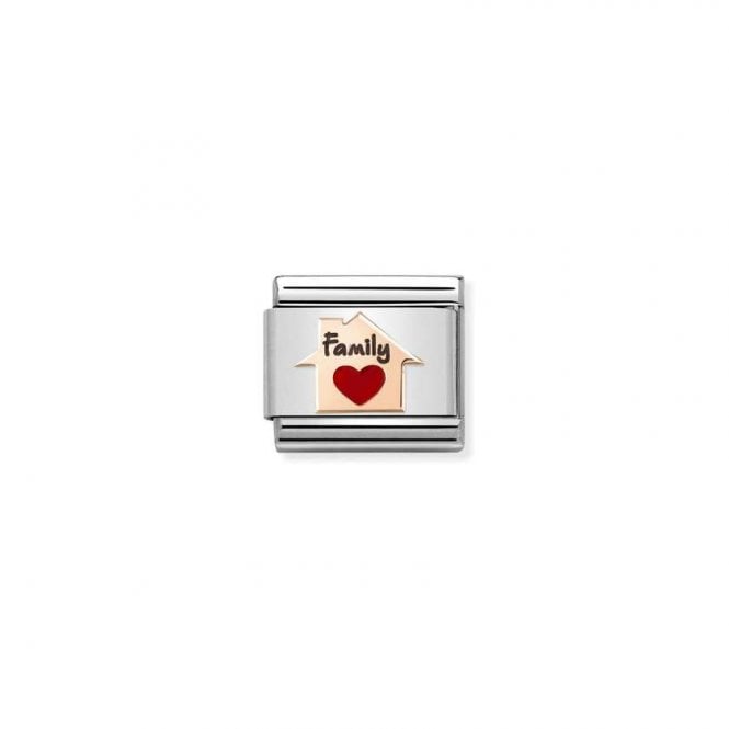 NOMINATION ITALY Classic Bonded Rose Gold Red Heart House Charm