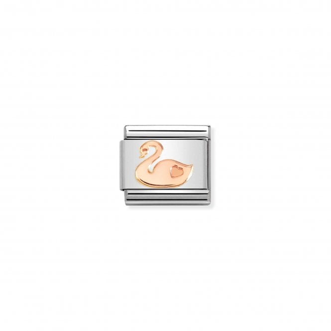 NOMINATION ITALY Classic Bonded Rose Gold Swan Charm