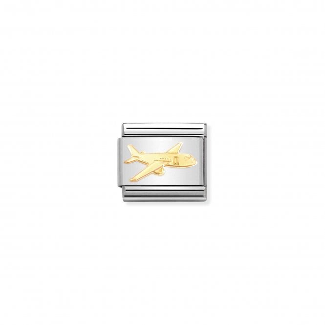NOMINATION ITALY Classic Bonded Yellow Gold Aeroplane Charm