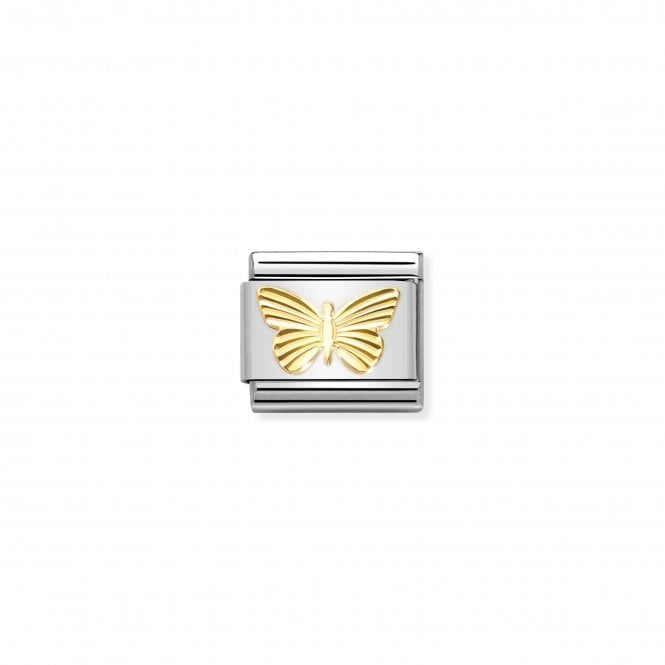 NOMINATION ITALY Classic Bonded Yellow Gold Diamond-Coated Butterfly Charm