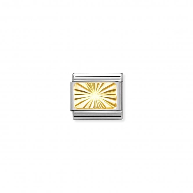 NOMINATION ITALY Classic Bonded Yellow Gold Diamond-Coated Engraved Signs Charm