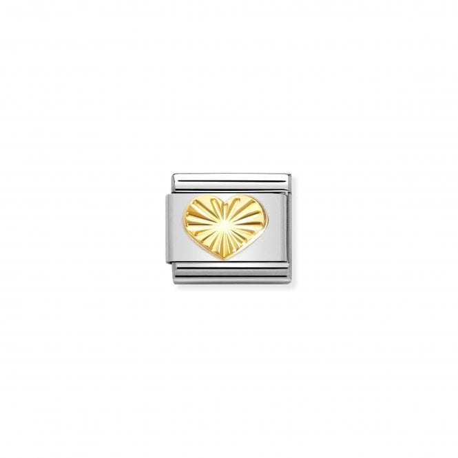 NOMINATION ITALY Classic Bonded Yellow Gold Diamond-Coated Heart Charm