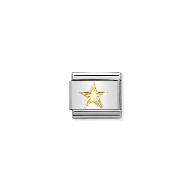 NOMINATION ITALY Classic Bonded Yellow Gold Diamond-Coated Star Charm