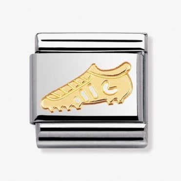 Classic Bonded Yellow Gold Football Boot Charm