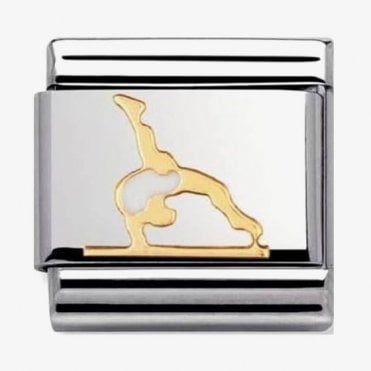 Classic Bonded Yellow Gold Gymnastics Charm