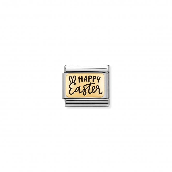 NOMINATION ITALY Classic Bonded Yellow Gold Happy Easter Plate Charm