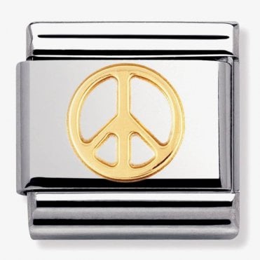 Classic Bonded Yellow Gold Peace Charm