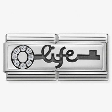Classic Double Link Key with Life Charm