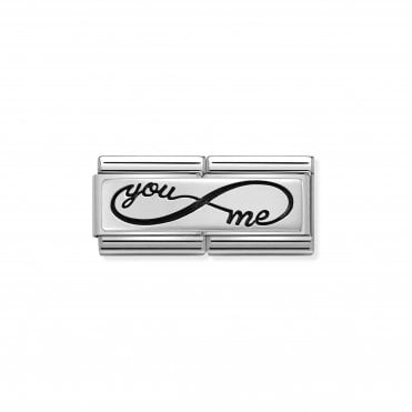 Classic Double Silver You and Me Infinity Charm