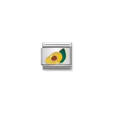 Classic Enamel & Yellow Gold Avocado Charm