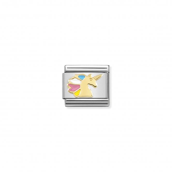 NOMINATION ITALY Classic Enamel & Yellow Gold Multicoloured Unicorn Charm