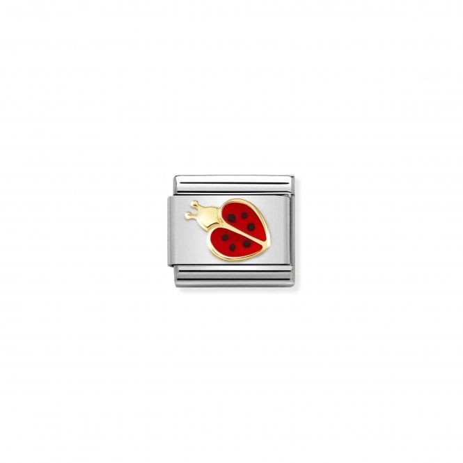 NOMINATION ITALY Classic Enamel & Yellow Gold Red Ladybug Charm