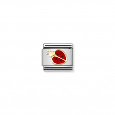 Classic Enamel & Yellow Gold Red Ladybug Charm