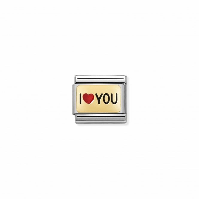 NOMINATION ITALY Classic Gold and Enamel I Heart You Charm