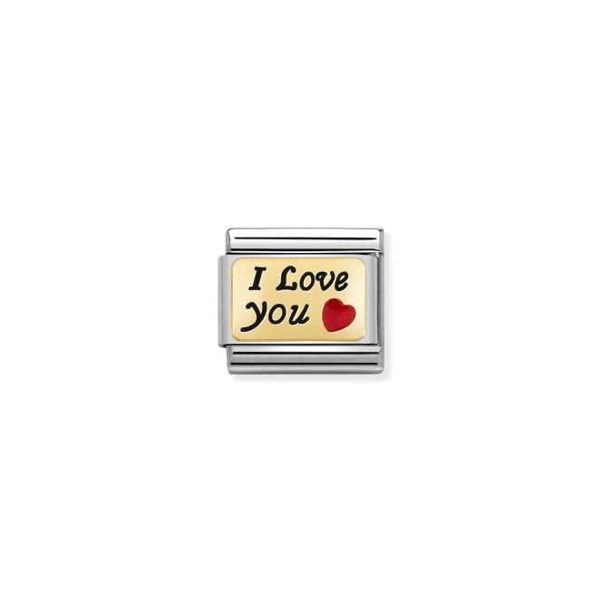 NOMINATION ITALY Classic Gold and Enamel I Love You Charm