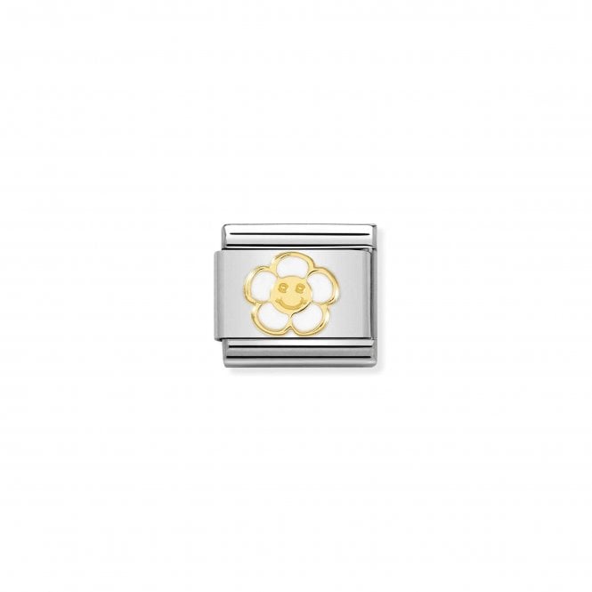 NOMINATION ITALY Classic Gold and Enamel Smile Flower Charm