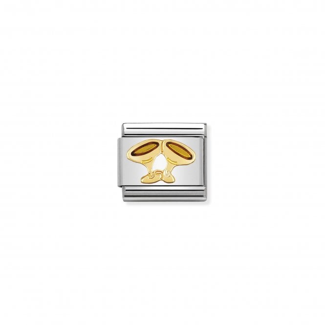 NOMINATION ITALY Classic Gold Champagne Glasses Charm