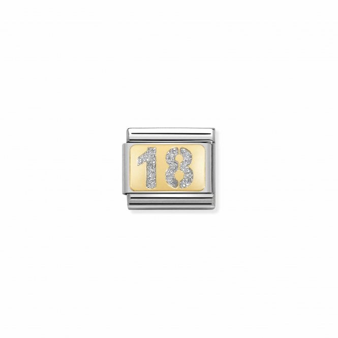 NOMINATION ITALY Classic Gold & Silver Glitter 18 Charm