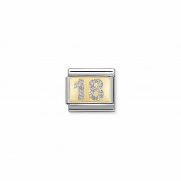 Classic Gold & Silver Glitter 18 Charm