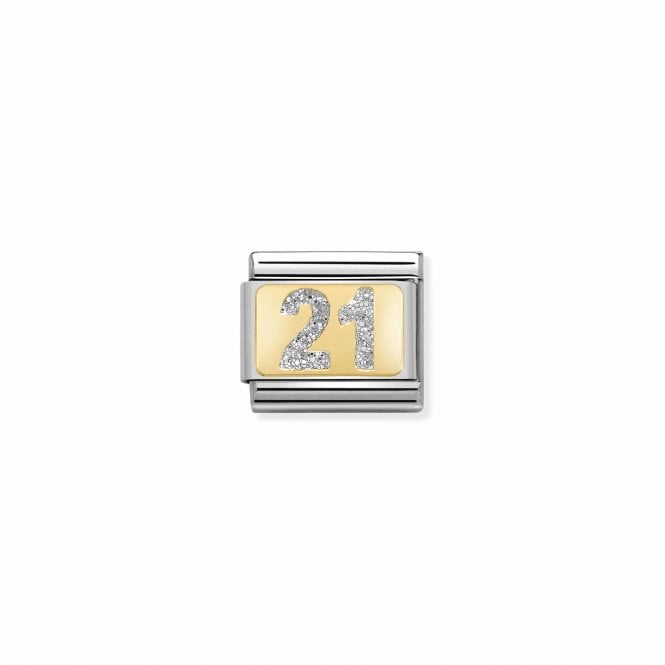 NOMINATION ITALY Classic Gold & Silver Glitter 21 Charm