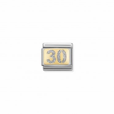 Classic Gold & Silver Glitter 30 Charm