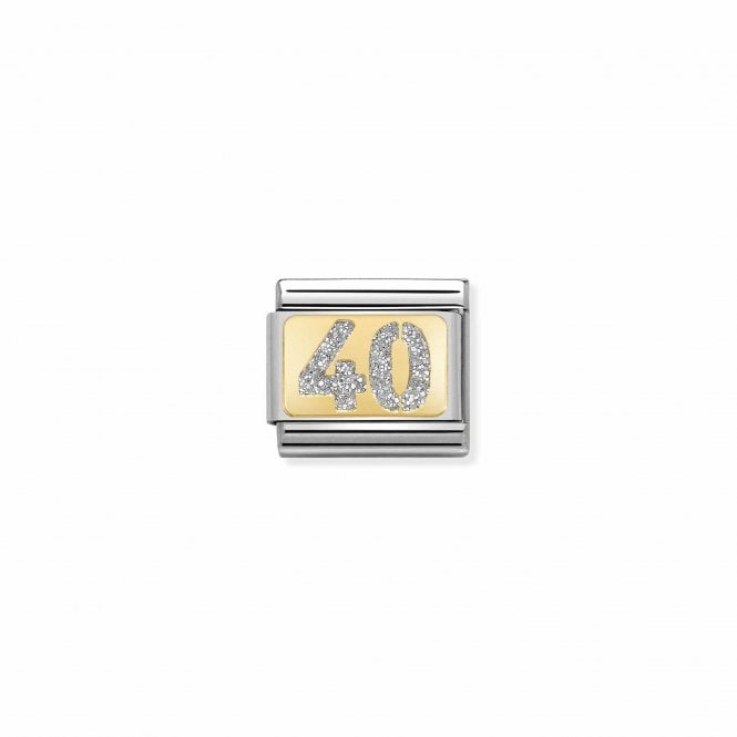 NOMINATION ITALY Classic Gold & Silver Glitter 40 Charm