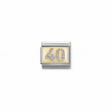 Classic Gold & Silver Glitter 40 Charm