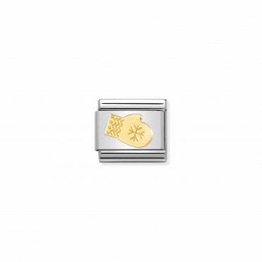 Classic Gold Snow Glove Charm