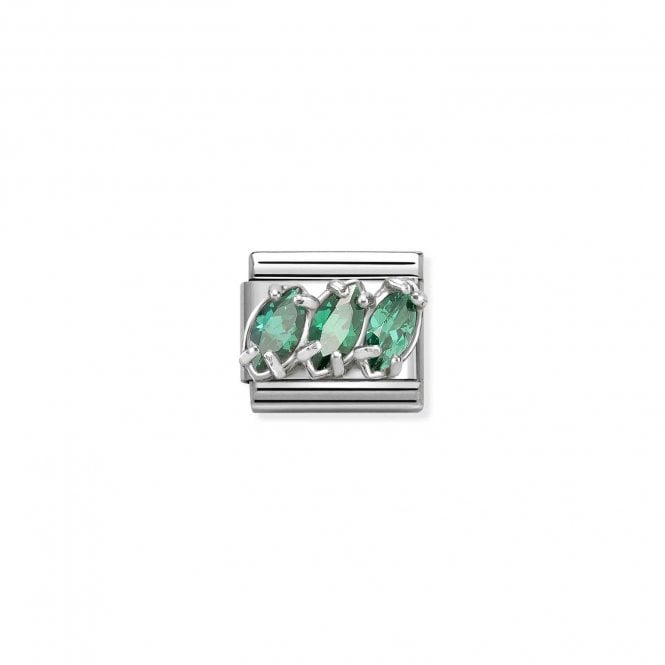 NOMINATION ITALY Classic Green CZ Trilogy Charm