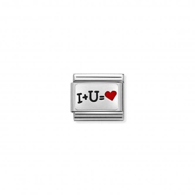 NOMINATION ITALY Classic Oxidised Silver and Enamel I Love You Card Charm