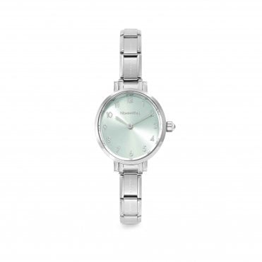 Classic Paris Oval Sunray Sage Green Watch
