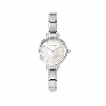 Classic Paris Oval White Mother of Pearl Watch