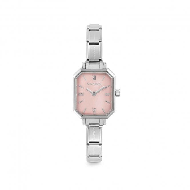 NOMINATION ITALY Classic Paris Stainless Steel Watch with Pastel Pink Dial