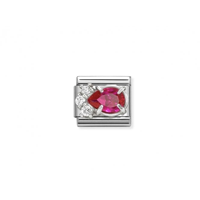 NOMINATION ITALY Classic Red and White CZ Drop Charm