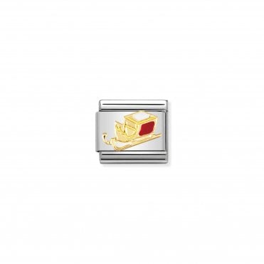 Classic Red and White Sleigh Charm