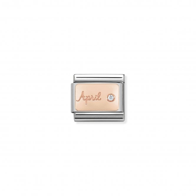 NOMINATION ITALY Classic Rose Gold April Diamond Charm