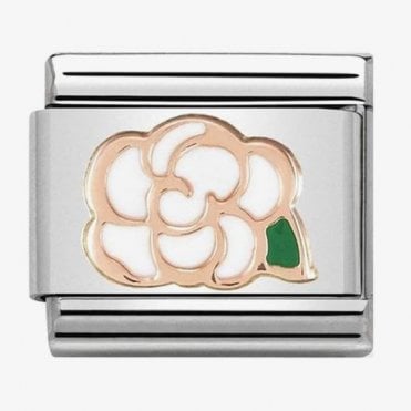 Classic Rose Gold Camelia Flower Charm