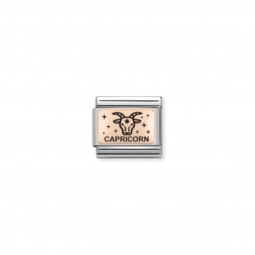 Classic Rose Gold Capricorn Charm